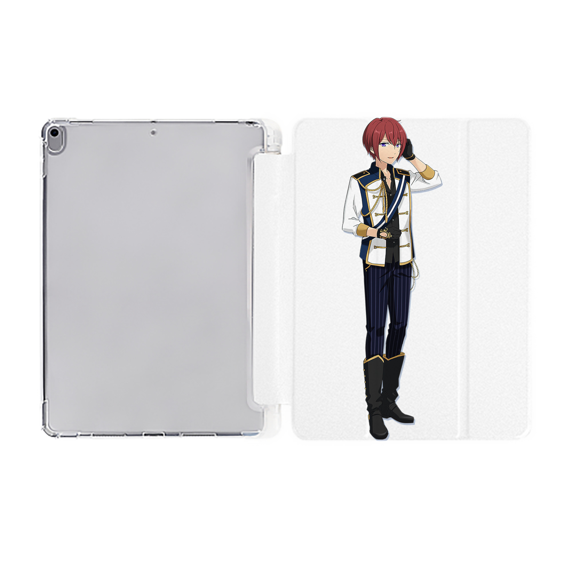 （画像用） あんさんぶるスターズ! Ensemble Stars IPad ケース ペン収納付き 三つ折りスタンド PUレザー×シリコン 対応機種9.5/10.5/10.9インチ
